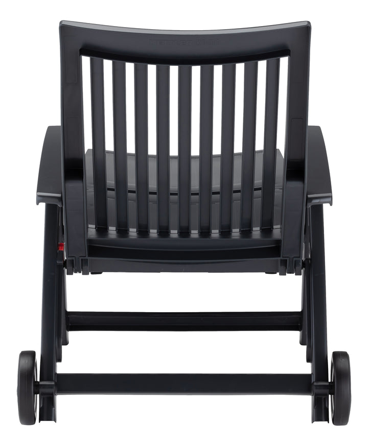Roma Polymer Resin Multi-Position Lounger, Anthracite