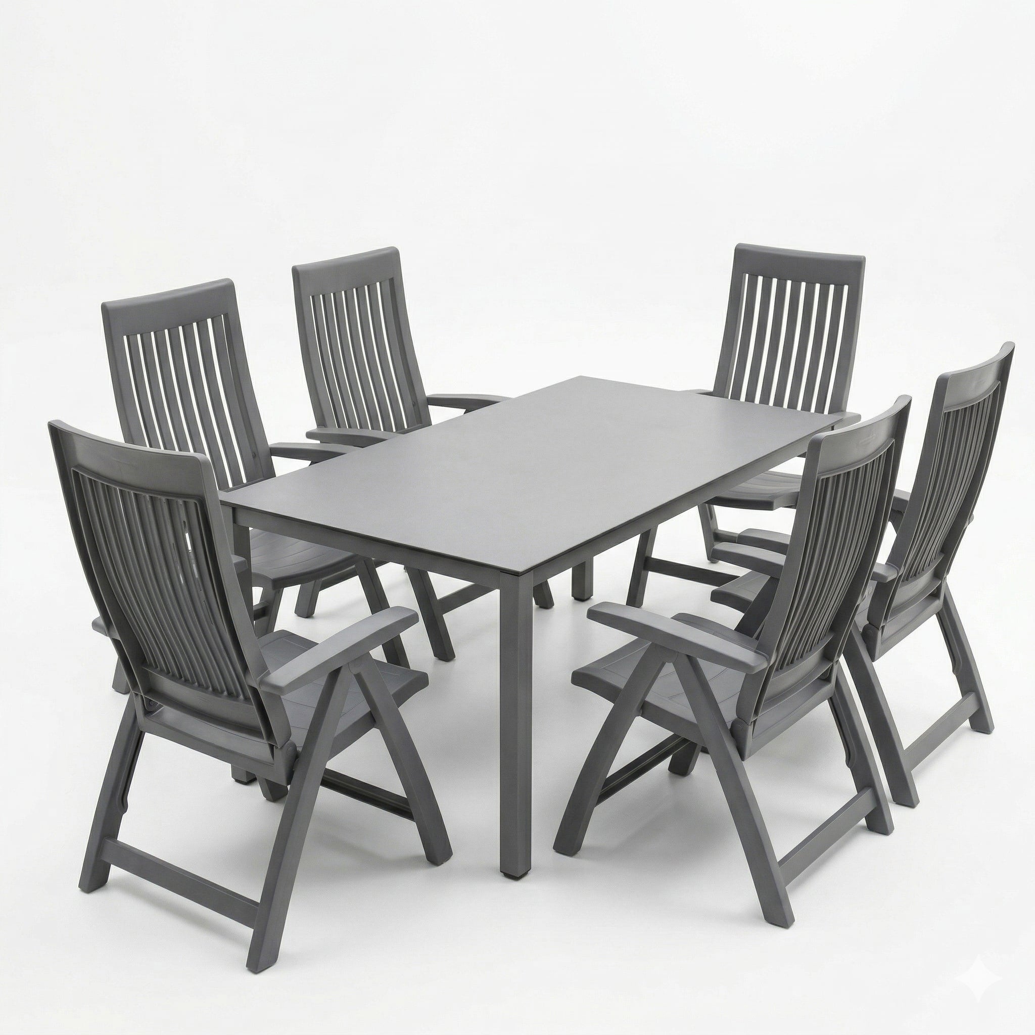 Roma 7-Piece Resin Dining Set, Anthracite – KETTLER USA