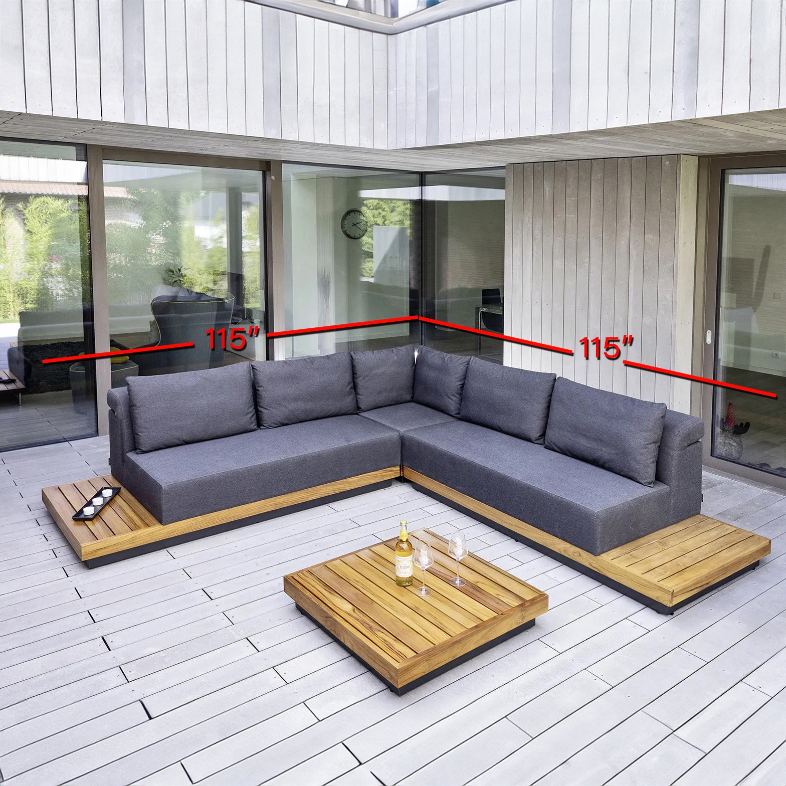 Royal Platform Teak Corner Set