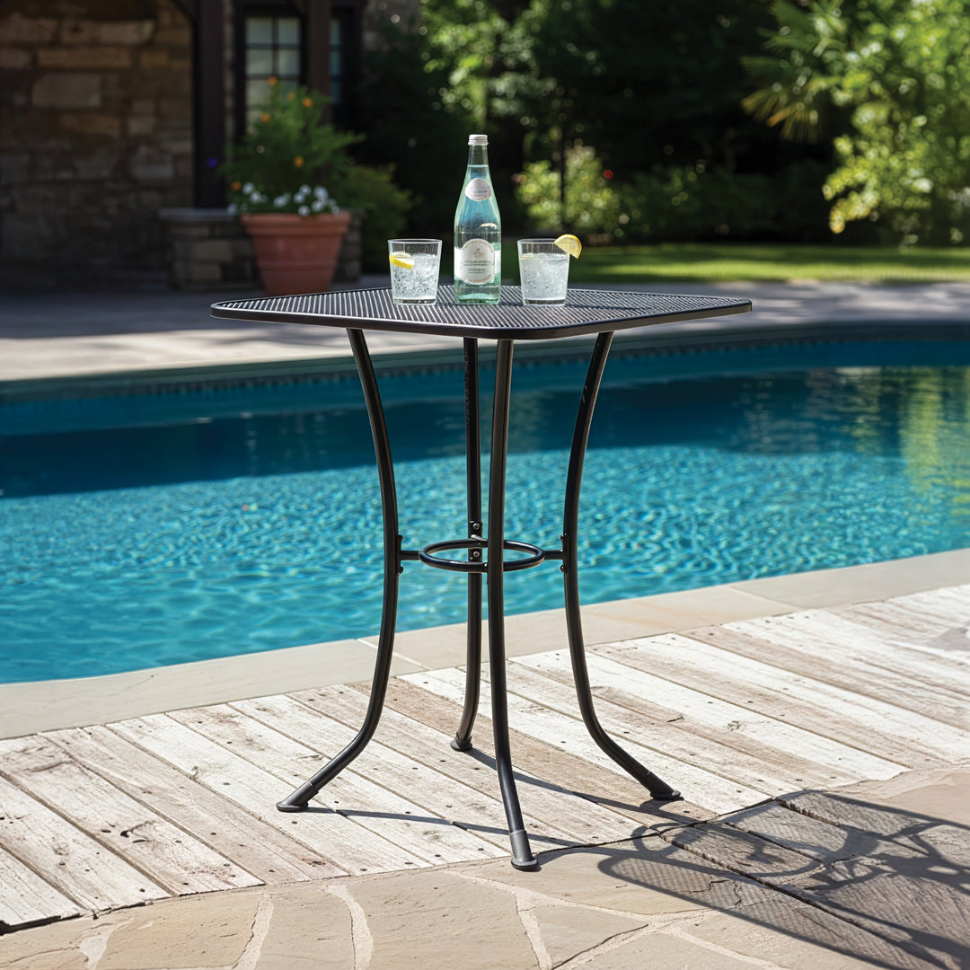 36-inch Square Mesh Bar Table