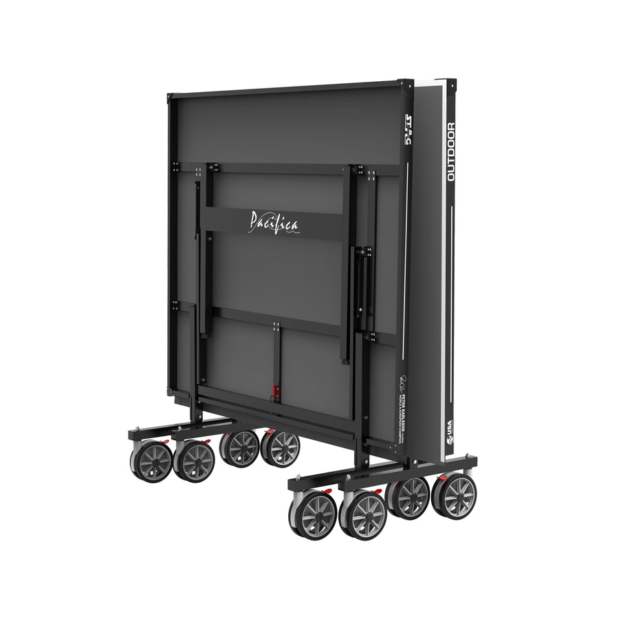 Pacifica Gray Outdoor Table Tennis Table 4Player Bundle KETTLER USA