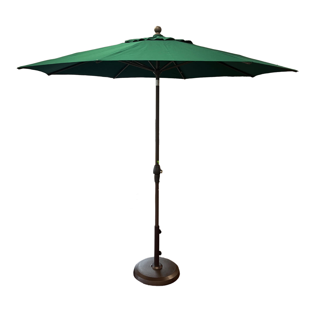9-ft crank & tilt patio umbrella 9 Foot Auto-Tilt Market Umbrella Jockey Red