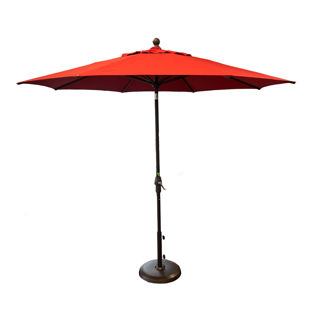 9 Foot Auto-Tilt Market Umbrella Jockey Red