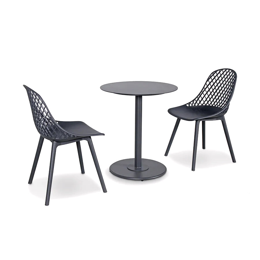 Cafe Milano Bistro Table with chairs - on white background