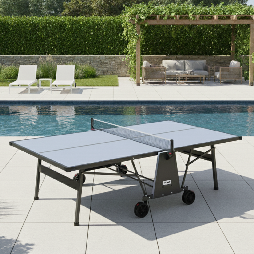kettler classic outdoor Monaco Outdoor Table Tennis Table 2-Player Bundle