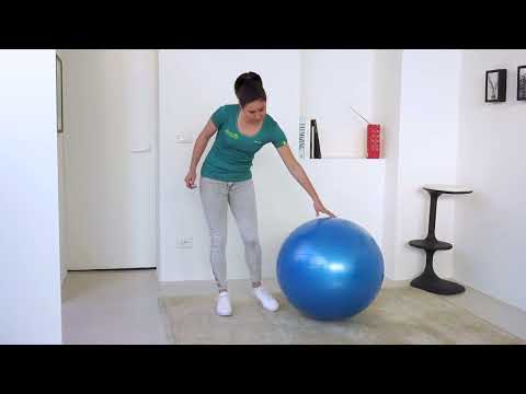 Video of a woman using a gymnic plus ball