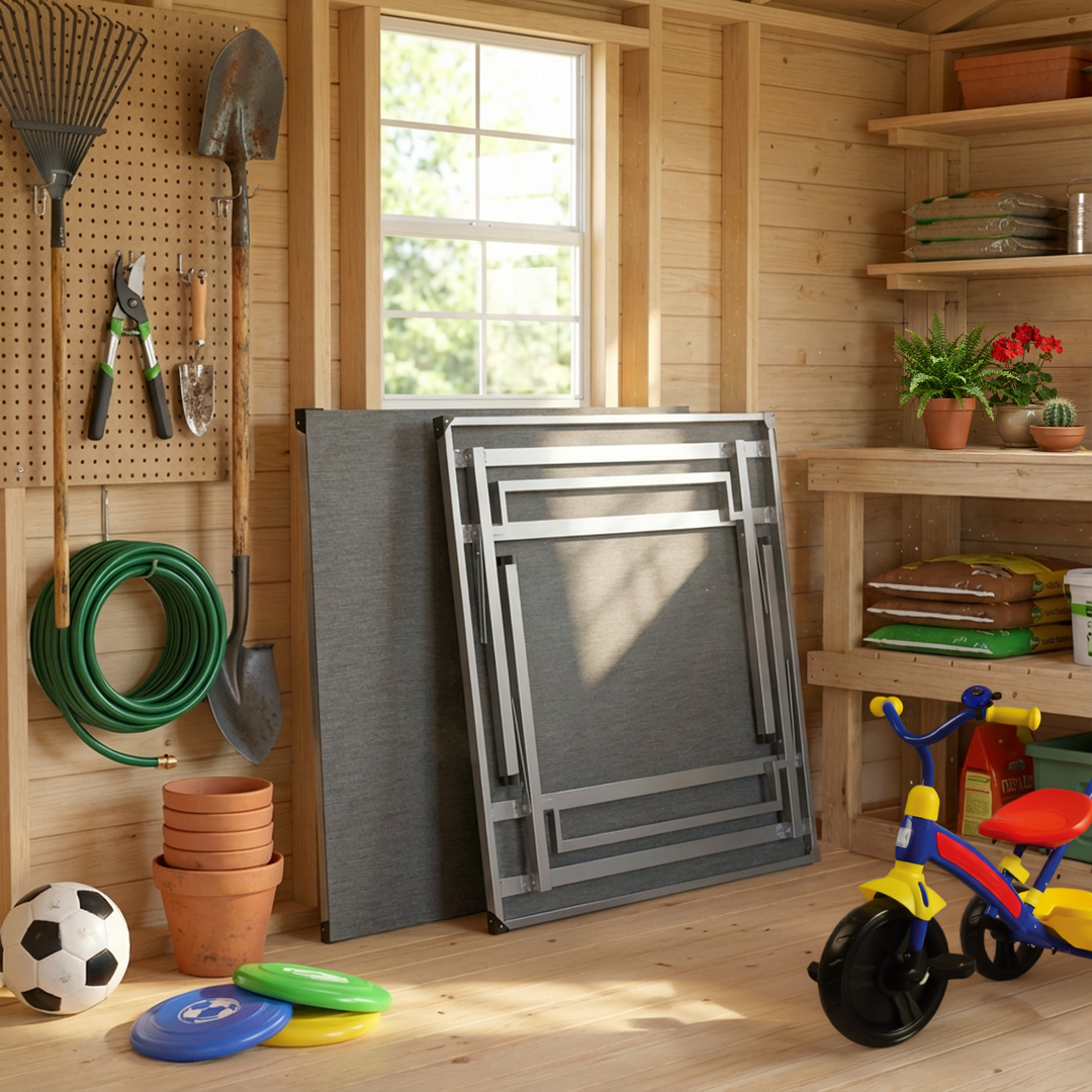 Versa Convertible Outdoor Table Tennis Table with 2-Player Set