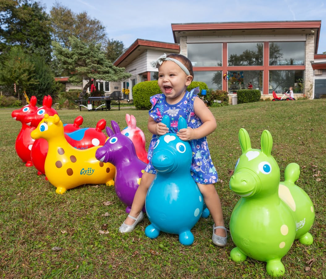 Country Playhouse & Rody Inflatable Bounce Horse Sets