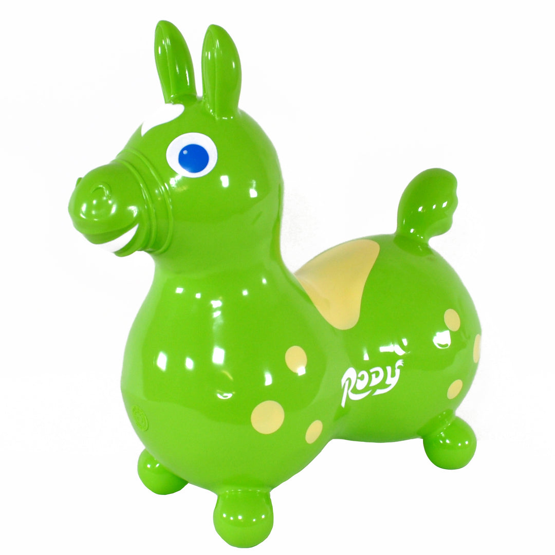 The Rody Inflatable Bounce Horse promotes active playtime while developing children’s balance, motor skills and body coordination. The Rody Horse has been adopted in many nursery schools as a psycho-motor tool, and also used by therapists to enhance language, memory, and perception skills. However, it's mainly a fun and relaxing toy to get your child active.