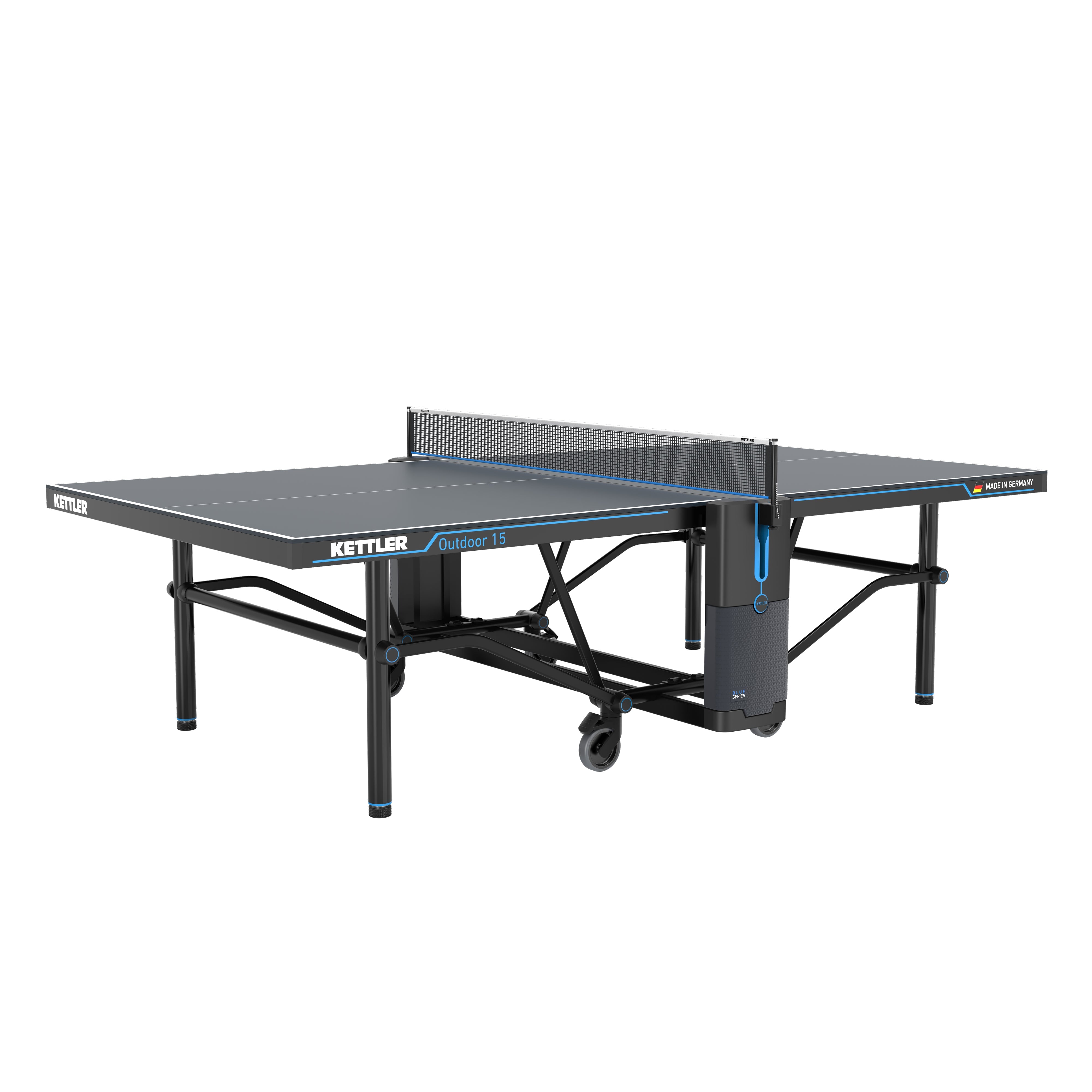 Made in Germany Table Tennis Table in playback position 