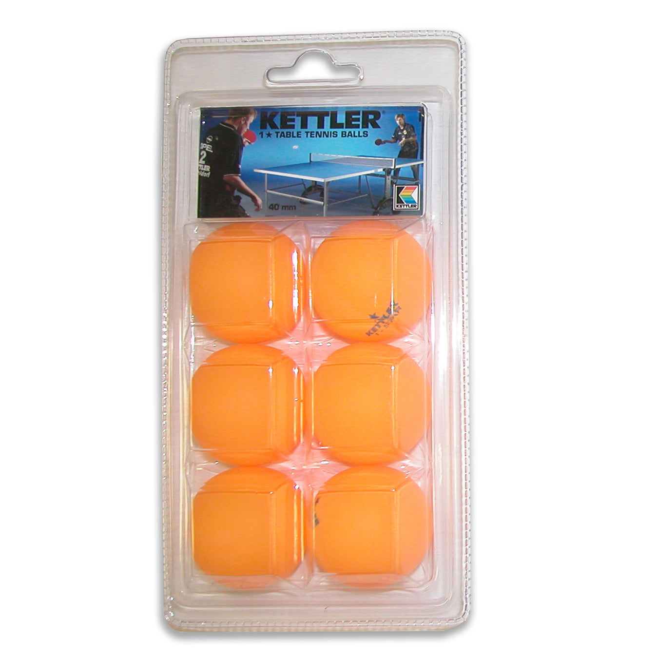 ITTF one star ping pong balls orange in packaging