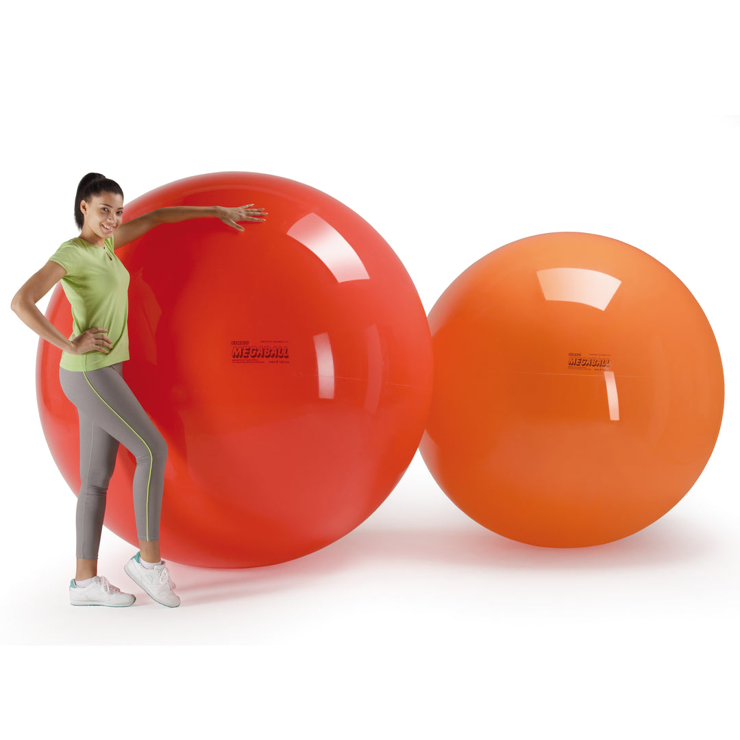 Gymnic Megaballs large inflatable exercise balls ideal for group training, choreography, and performance events.