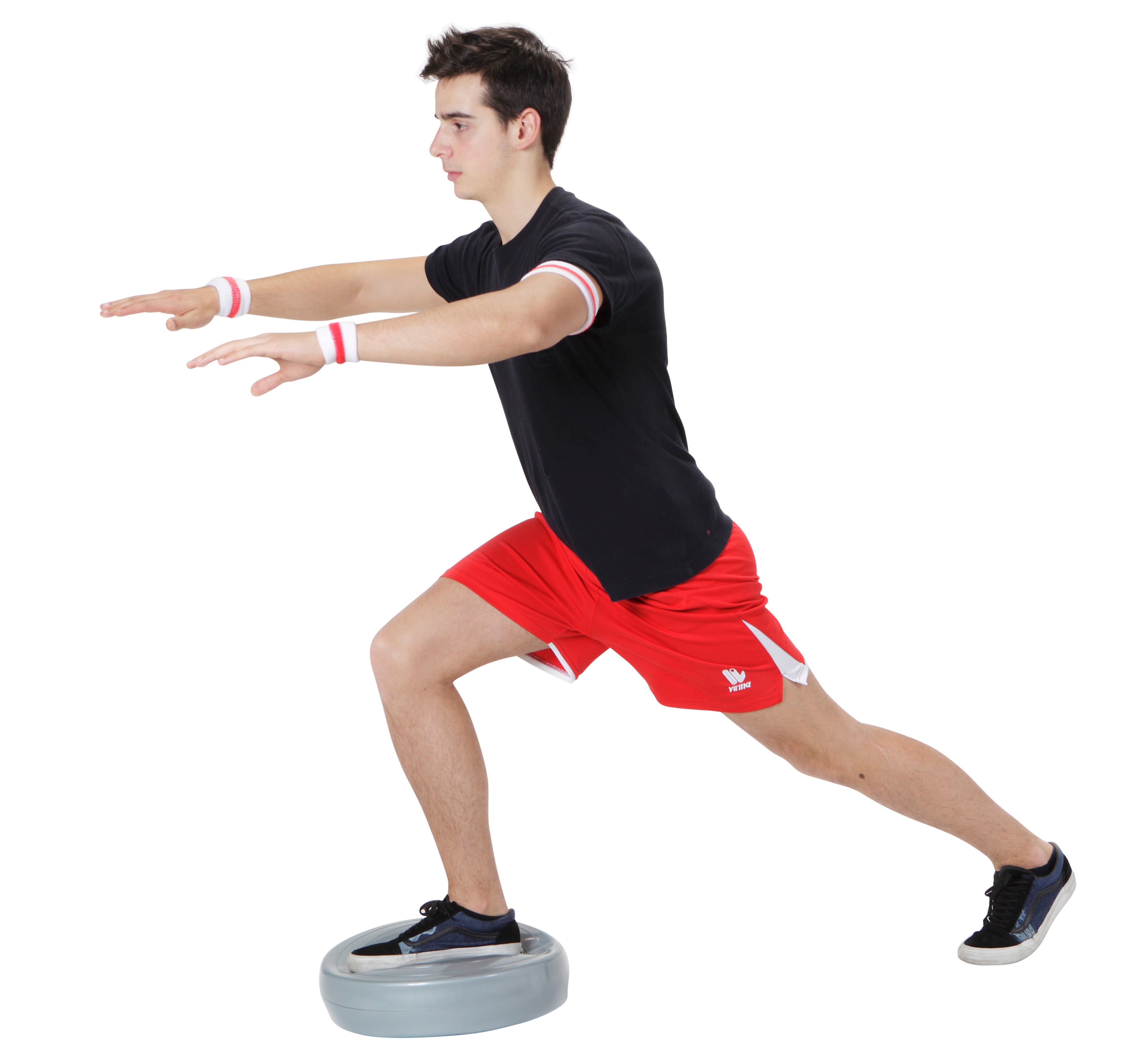 This proprioception board is a valid tool for training and rehabilitation as it allows different kinds of exercises to improve balance, muscle tone and posture. The Stability Wheel can be used in different training programs as basket, tennis and volleyball. It is also suitable for ski gymnastics. Inflate the product to the needed stability level.