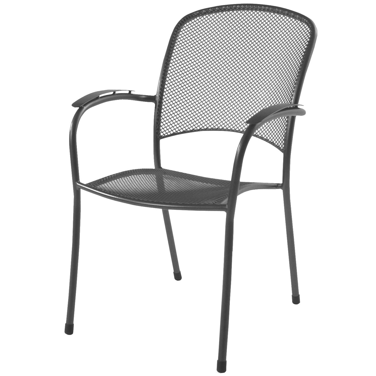 Carlo Wrought Iron Stackable Arm Chair