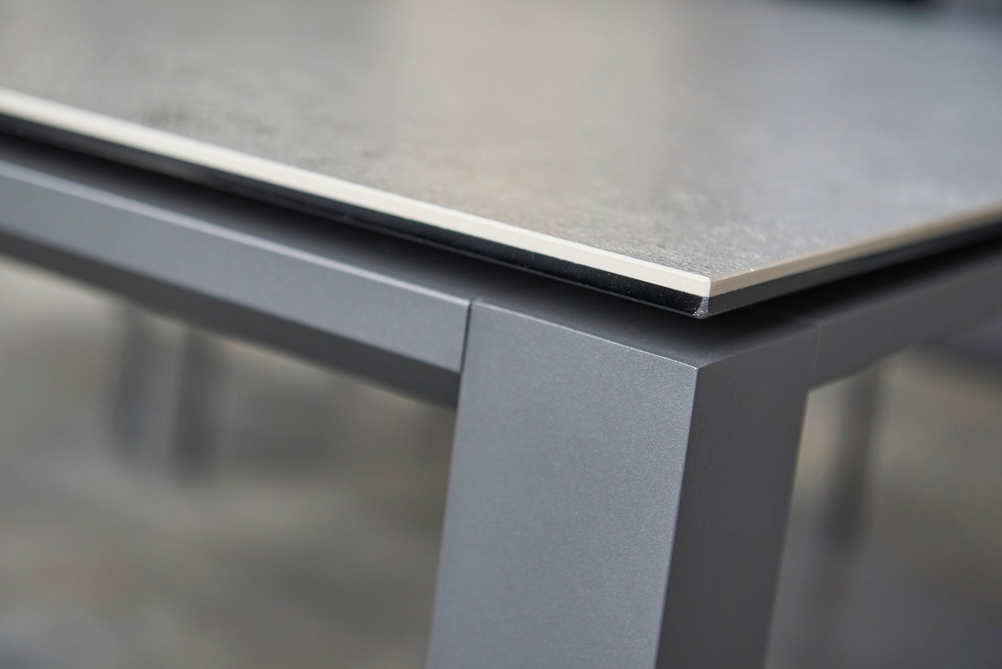 Coffee Table - Aluminum Frame With Ceramic Top