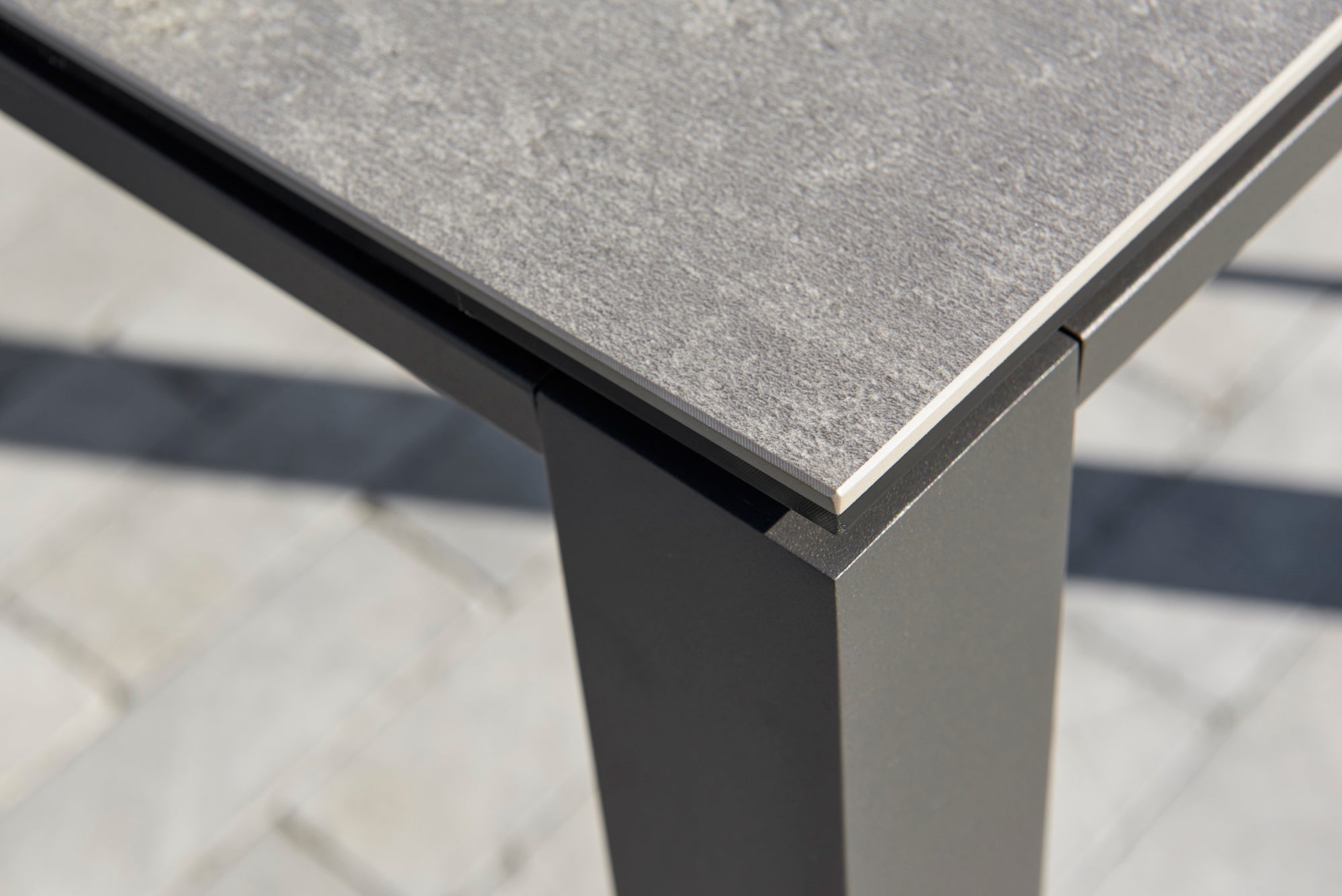 Coffee Table - Aluminum Frame With Ceramic Top