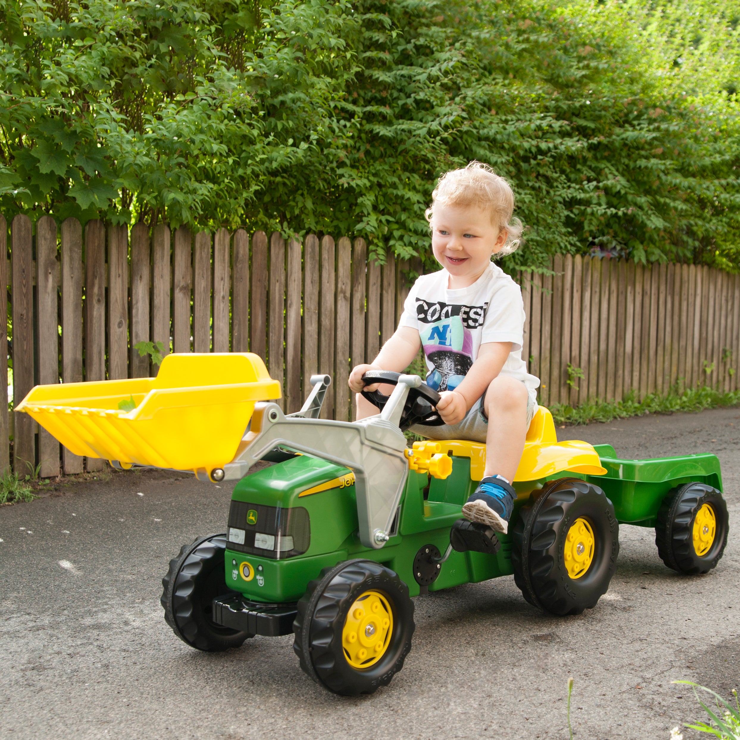 Tracteur à pédales RollyJunior John Deere avec remorque Rolly Toys : King  Jouet, Tracteurs à pédales Rolly Toys - Jeux d'extérieur