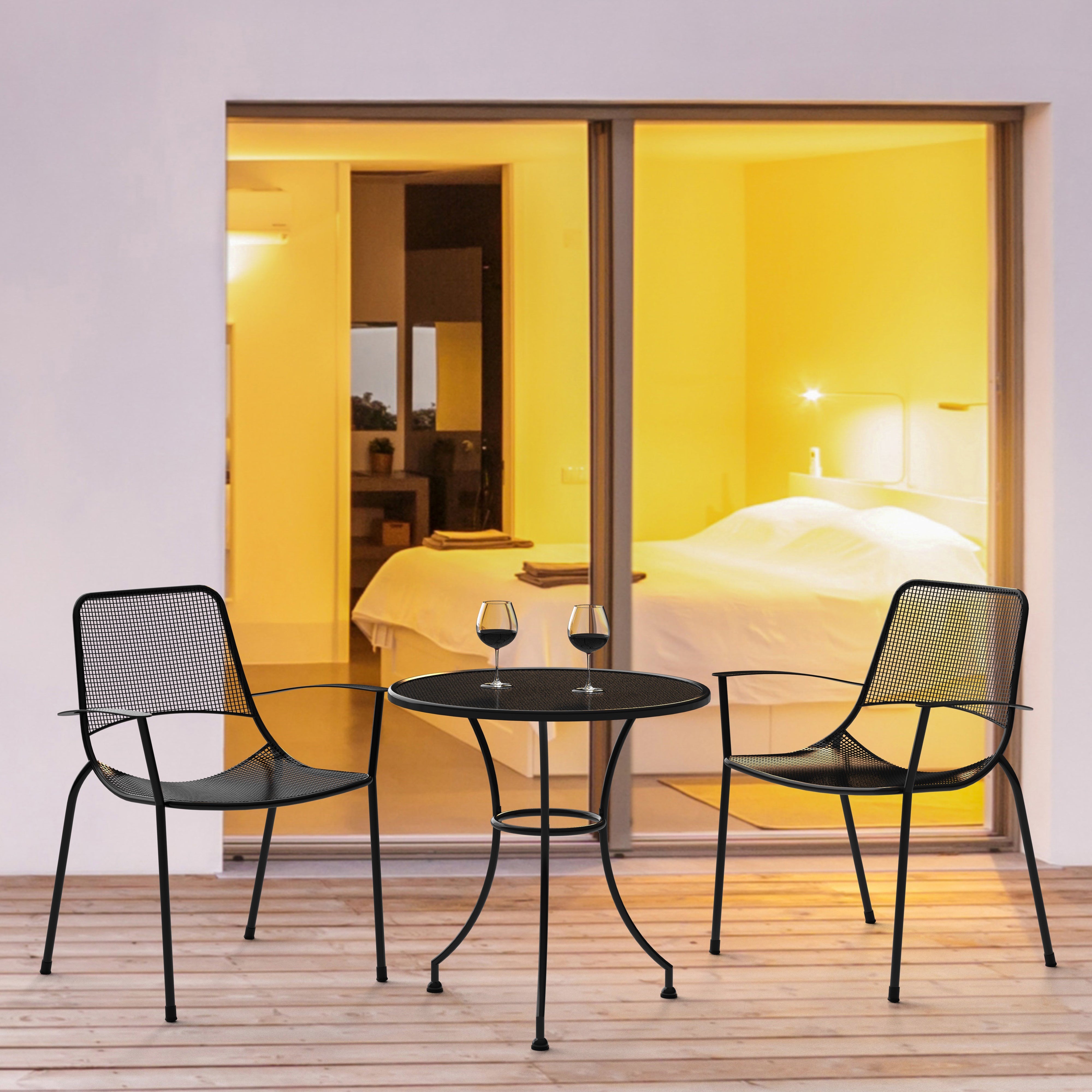 Metro Stacking Arm Chair - Set of 4