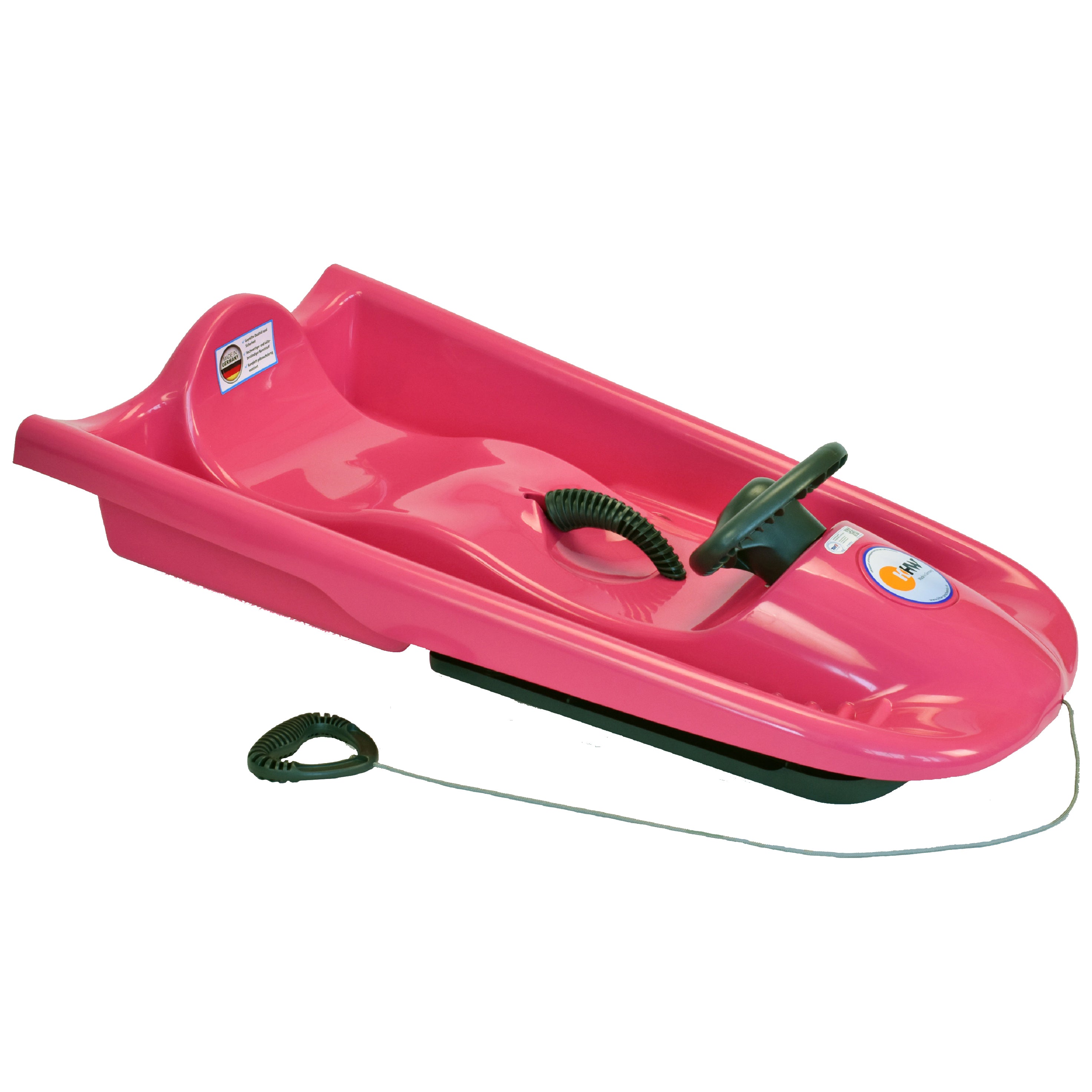 high quality snow sled made in germany with built in breaks and steering