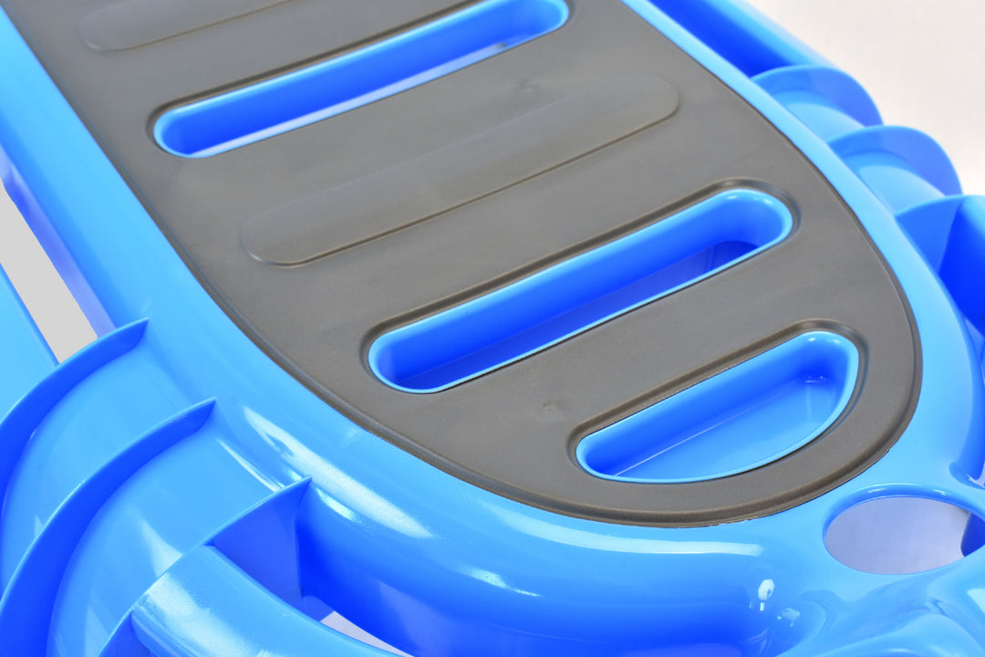 top view of blue high quality sled 