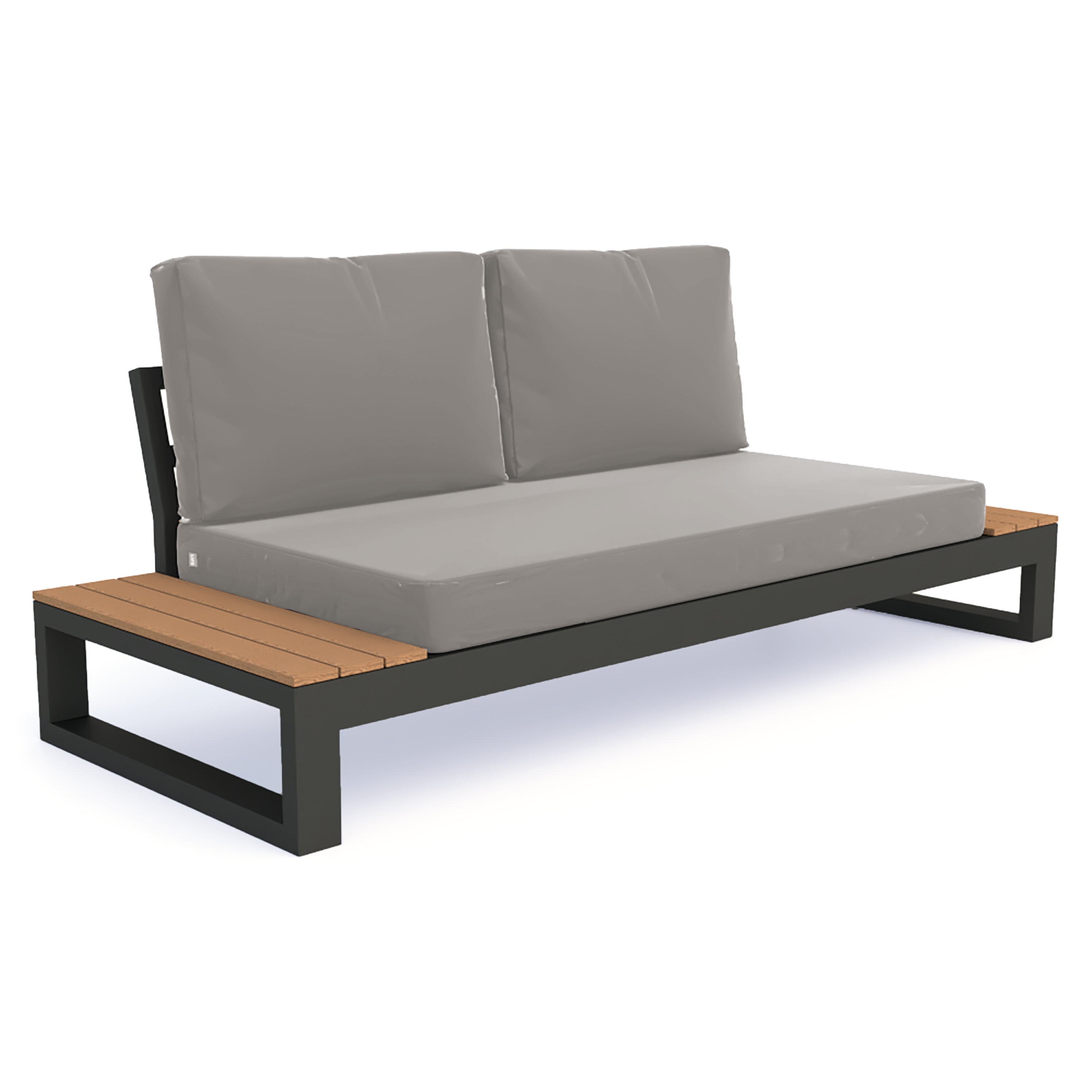 Soho Loveseat Bench With Side Tables