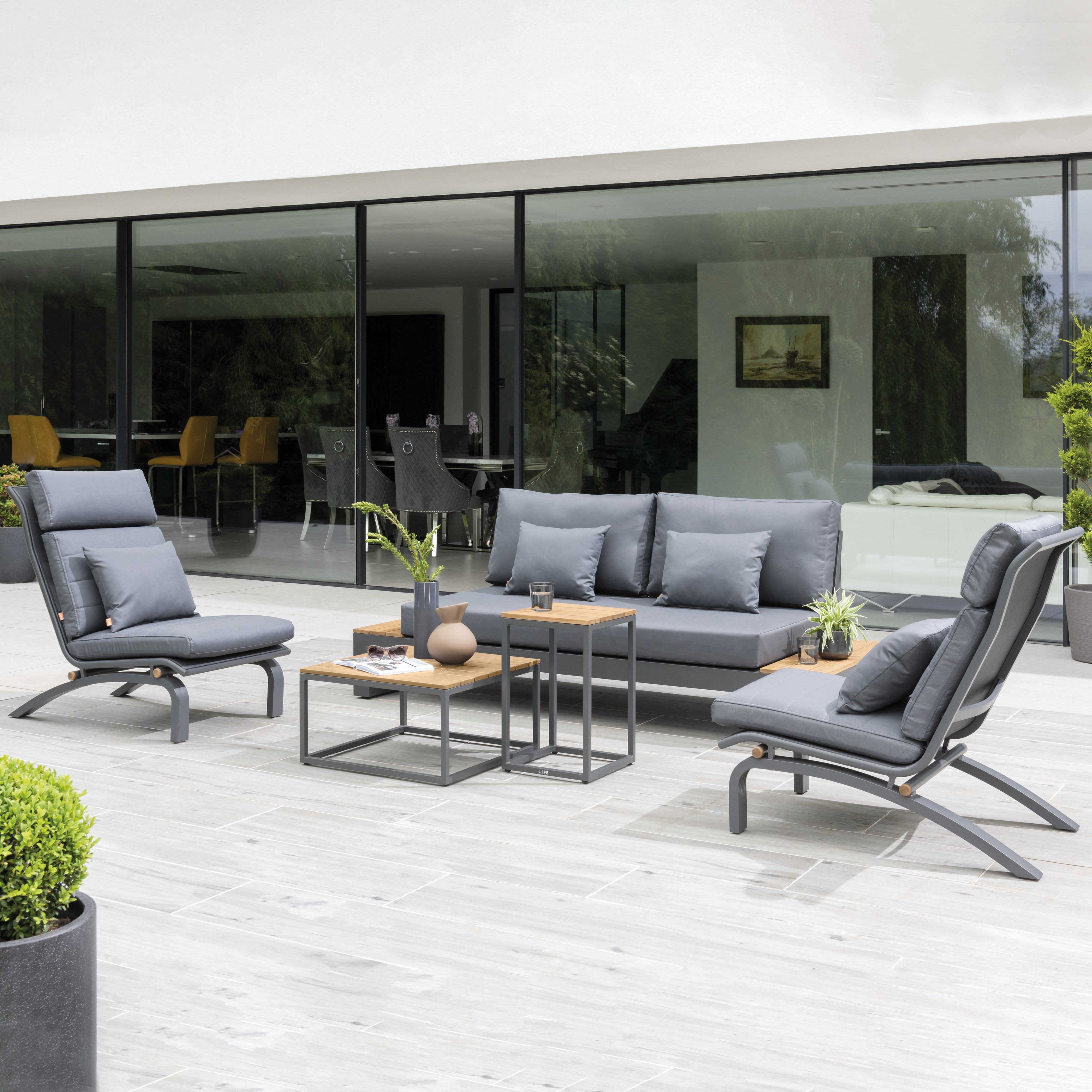Allibert california chaise hot sale loungeset