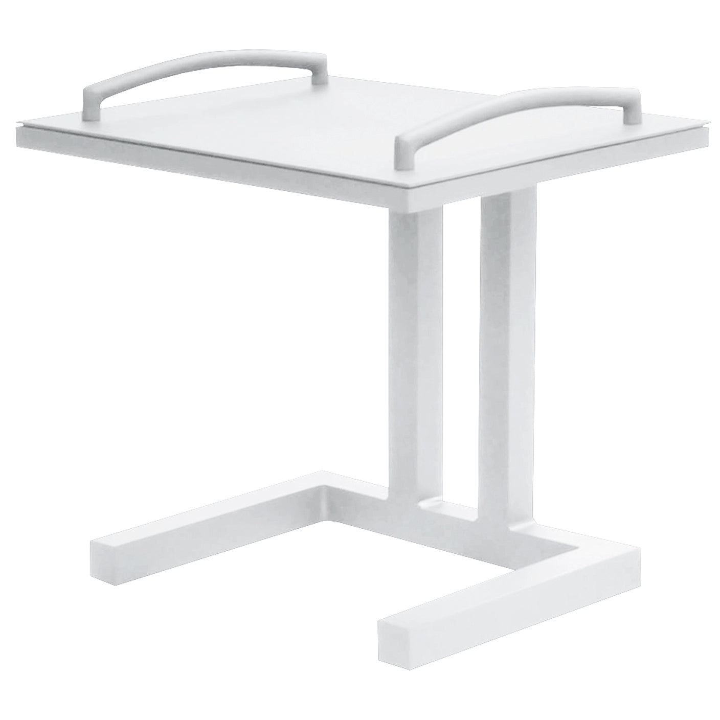 Easy Side table with removable tray in white